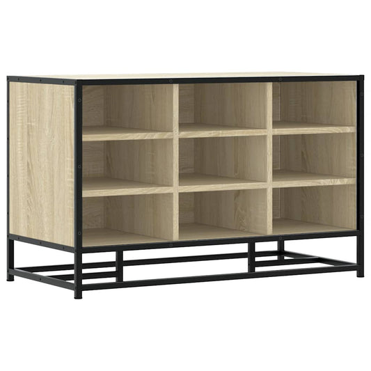 Shoe Bench Sonoma Oak 84x40x53.5 cm Engineered Wood and Metal Shoe Bench Sonoma Oak 84x40x53.5 cm Engineered Wood and Metal