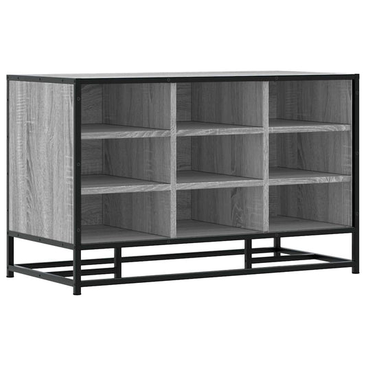 Shoe Bench Grey Sonoma 84x40x53.5 cm Engineered Wood and Metal Shoe Bench Grey Sonoma 84x40x53.5 cm Engineered Wood and Metal