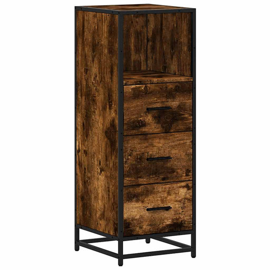 Bathroom Cabinet Smoked Oak 35x37.5x100 cm Engineered Wood Bathroom Cabinet Smoked Oak 35x37.5x100 cm Engineered Wood