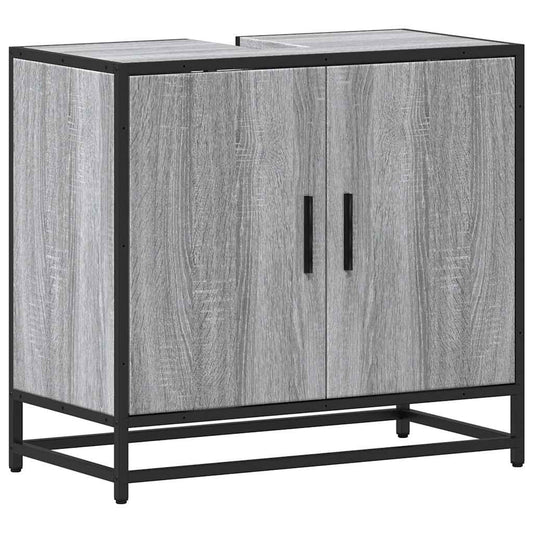 Bathroom Sink Cabinet Grey Sonoma 65x33x60 cm Engineered Wood Bathroom Sink Cabinet Grey Sonoma 65x33x60 cm Engineered Wood