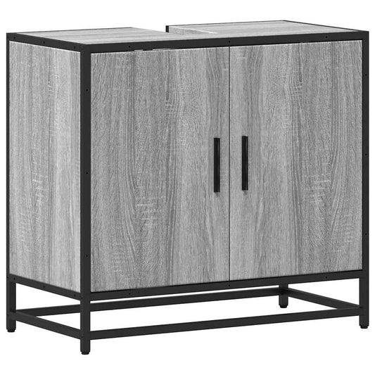 Bathroom Sink Cabinet Grey Sonoma 65x33x60 cm Engineered Wood Bathroom Sink Cabinet Grey Sonoma 65x33x60 cm Engineered Wood
