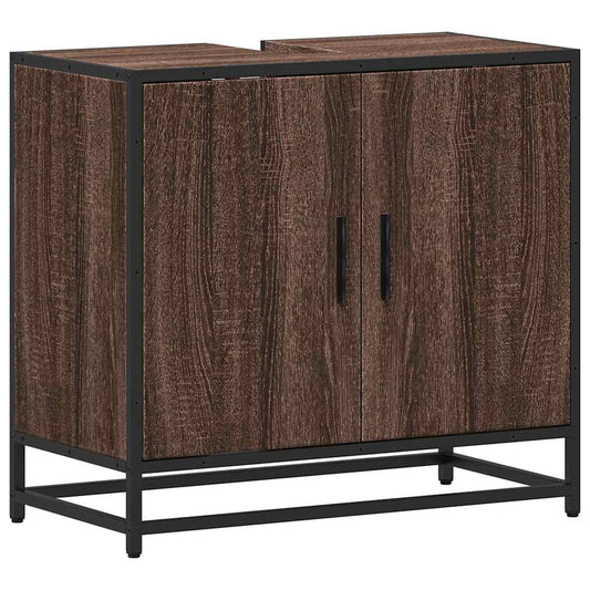 Bathroom Sink Cabinet Brown Oak 65x33x60 cm Engineered Wood Bathroom Sink Cabinet Brown Oak 65x33x60 cm Engineered Wood