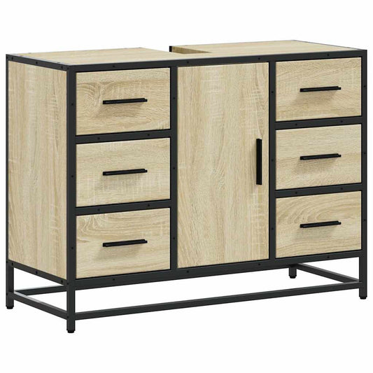 Bathroom Sink Cabinet Sonoma Oak 80x33x60 cm Engineered Wood Bathroom Sink Cabinet Sonoma Oak 80x33x60 cm Engineered Wood