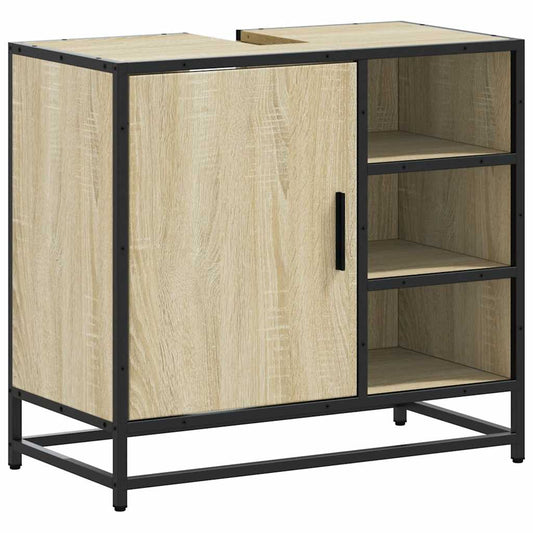 Bathroom Sink Cabinet Sonoma Oak 65x33x60 cm Engineered Wood Bathroom Sink Cabinet Sonoma Oak 65x33x60 cm Engineered Wood