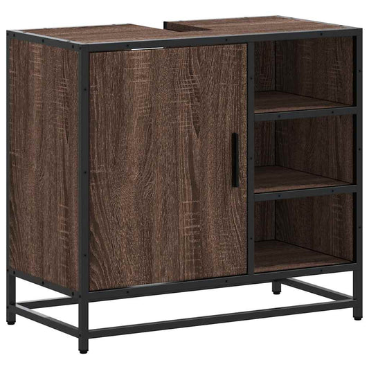 Bathroom Sink Cabinet Brown Oak 65x33x60 cm Engineered Wood Bathroom Sink Cabinet Brown Oak 65x33x60 cm Engineered Wood