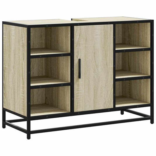 Bathroom Sink Cabinet Sonoma Oak 80x33x60 cm Engineered Wood Bathroom Sink Cabinet Sonoma Oak 80x33x60 cm Engineered Wood