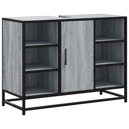 Bathroom Sink Cabinet Grey Sonoma 80x33x60 cm Engineered Wood Bathroom Sink Cabinet Grey Sonoma 80x33x60 cm Engineered Wood