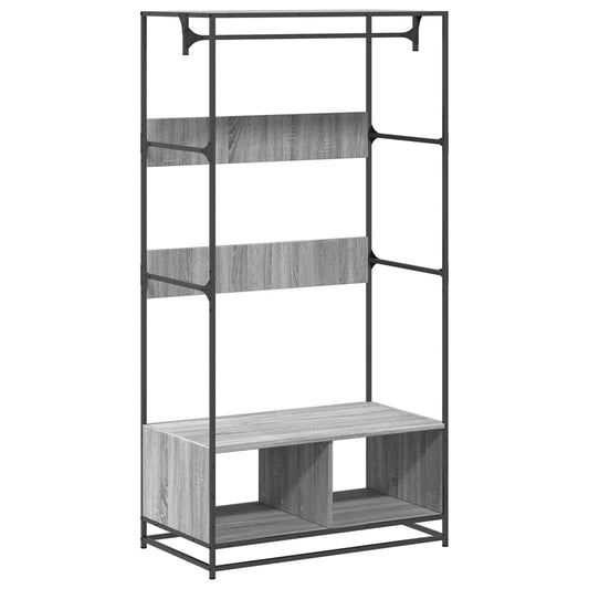 Wardrobe Grey Sonoma 90x50x180 cm Engineered Wood Wardrobe Grey Sonoma 90x50x180 cm Engineered Wood