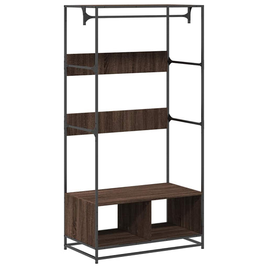 Wardrobe Brown Oak 90x50x180 cm Engineered Wood Wardrobe Brown Oak 90x50x180 cm Engineered Wood