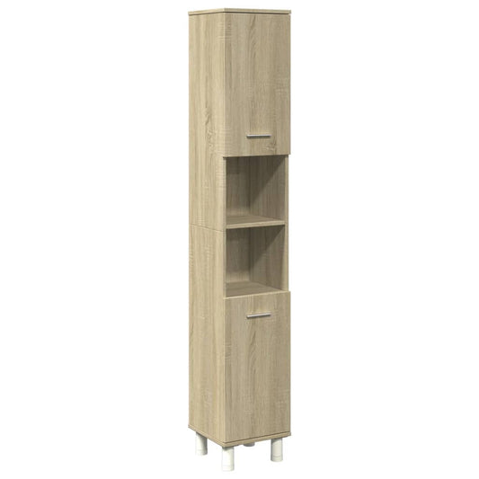 Bathroom Cabinet Sonoma Oak 30.5x30x179 cm Engineered Wood Bathroom Cabinet Sonoma Oak 30.5x30x179 cm Engineered Wood