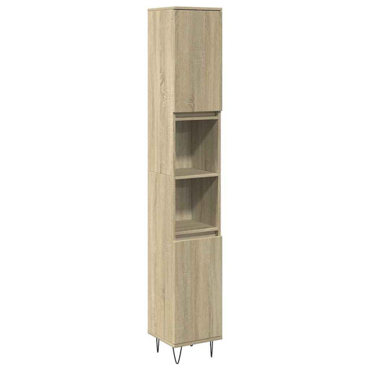 Bathroom Cabinet Sonoma Oak 30x30x190cm Engineered Wood Bathroom Cabinet Sonoma Oak 30x30x190cm Engineered Wood