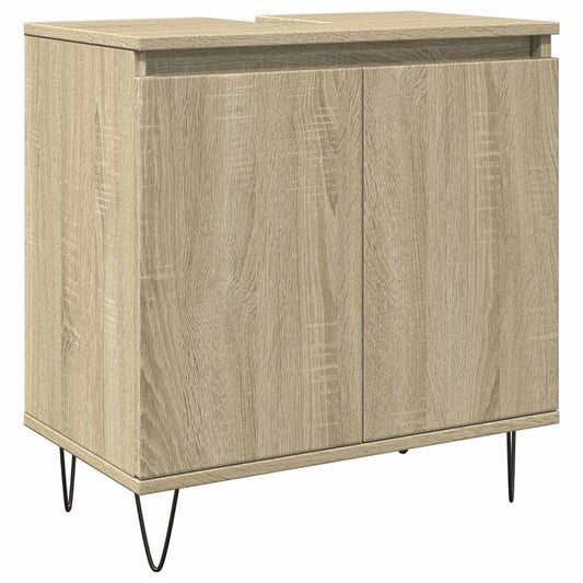 Bathroom Cabinet Sonoma Oak 58x33x60 cm Engineered Wood Bathroom Cabinet Sonoma Oak 58x33x60 cm Engineered Wood