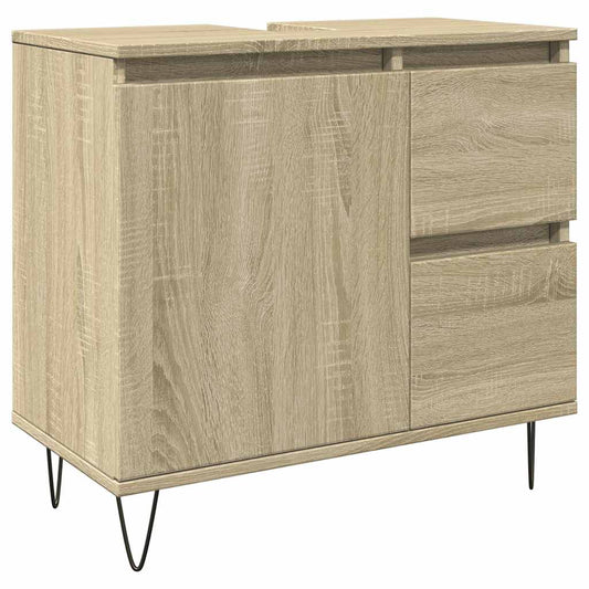 Bathroom Cabinet Sonoma Oak 65x33x60 cm Engineered Wood Bathroom Cabinet Sonoma Oak 65x33x60 cm Engineered Wood