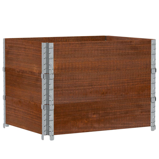 Pallet Collars 3 pcs Brown 80x60 cm Solid Wood Pine Pallet Collars 3 pcs Brown 80x60 cm Solid Wood Pine