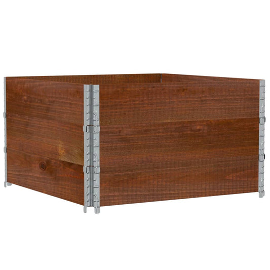 Pallet Collars 3 pcs Brown 100x100 cm Solid Wood Pine Pallet Collars 3 pcs Brown 100x100 cm Solid Wood Pine