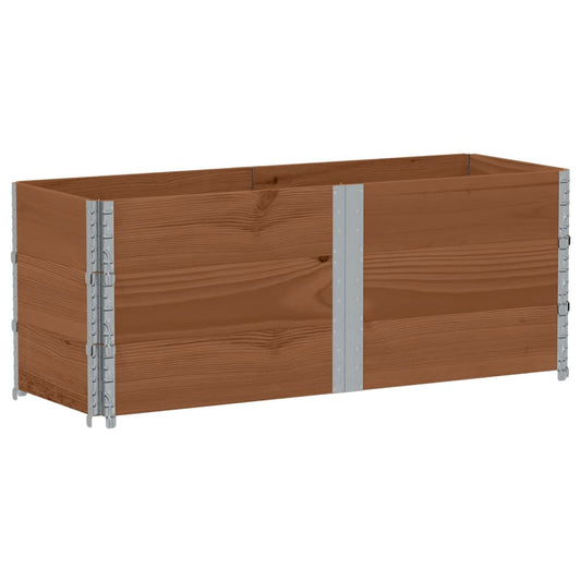 Pallet Collars 3 pcs Brown 150x50 cm Solid Wood Pine Pallet Collars 3 pcs Brown 150x50 cm Solid Wood Pine