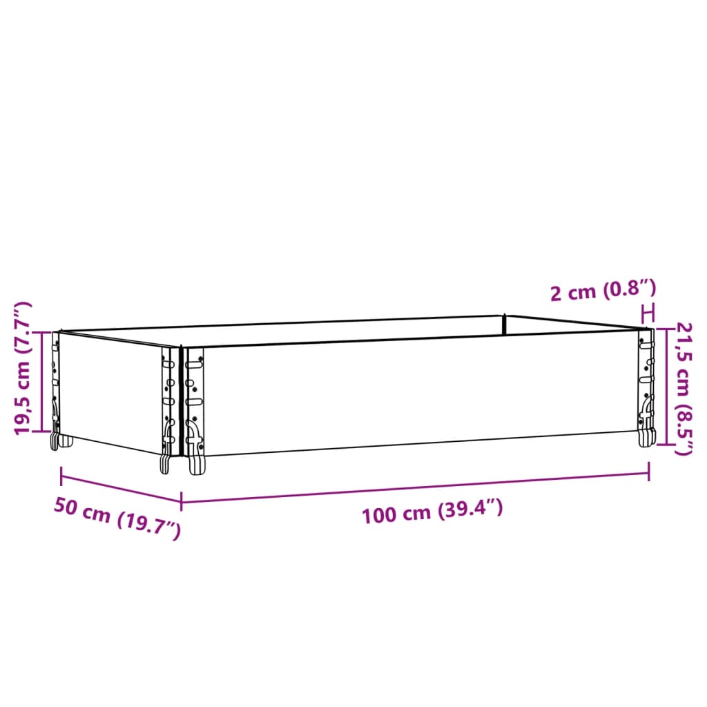 Garden Planter Brown 100x50 cm Solid Wood Pine