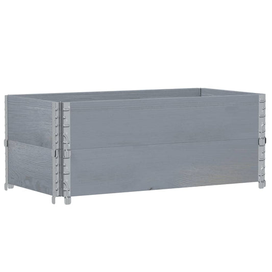 Garden Planter Grey 100x50 cm Solid Wood Pine Garden Planter Grey 100x50 cm Solid Wood Pine