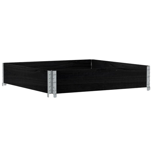 Garden Planter Black 100x100 cm Solid Wood Pine Garden Planter Black 100x100 cm Solid Wood Pine