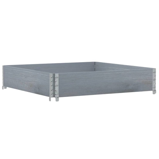 Garden Planter Grey 100x100 cm Solid Wood Pine Garden Planter Grey 100x100 cm Solid Wood Pine
