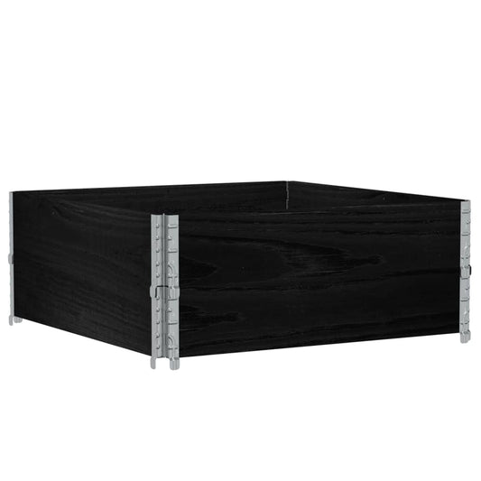 Garden Planter Black 100x100 cm Solid Wood Pine Garden Planter Black 100x100 cm Solid Wood Pine