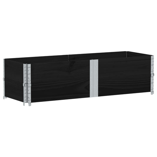 Garden Planter Black 150x50 cm Solid Wood Pine Garden Planter Black 150x50 cm Solid Wood Pine