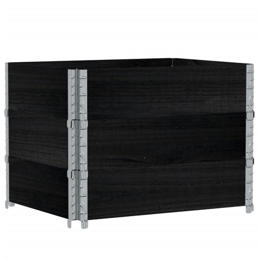 Garden Planter Black 80x60 cm Solid Wood Pine Garden Planter Black 80x60 cm Solid Wood Pine