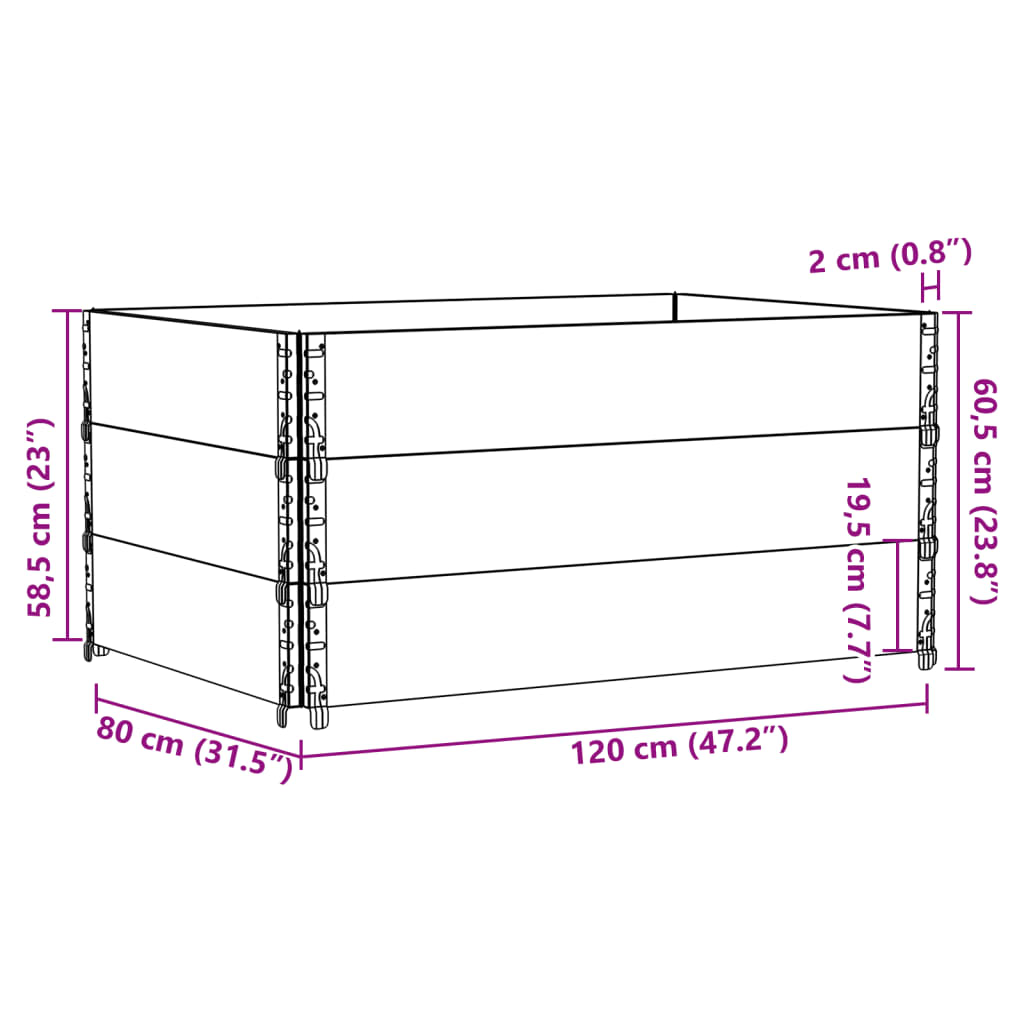 Garden Planter 120x80 cm Solid Wood Pine
