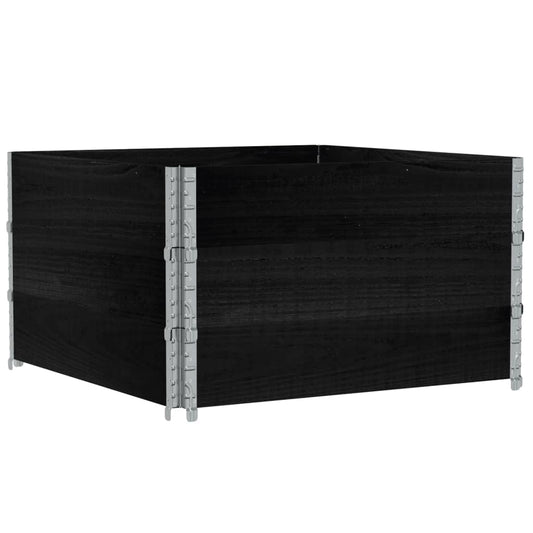 Garden Planter Black 100x100 cm Solid Wood Pine Garden Planter Black 100x100 cm Solid Wood Pine