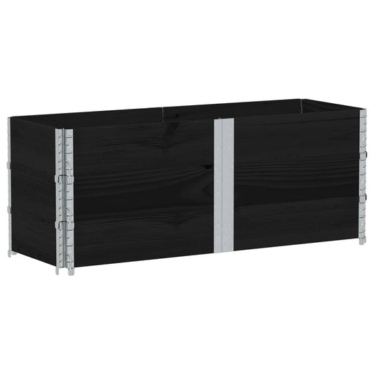 Garden Planter Black 150x50 cm Solid Wood Pine Garden Planter Black 150x50 cm Solid Wood Pine