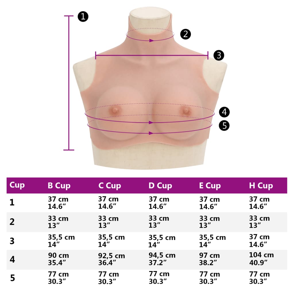 Silicone Breastplate Natural D Cup