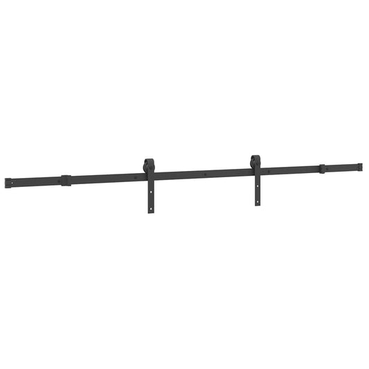 Sliding Door Hardware Kit 213.5 cm Steel Black Sliding Door Hardware Kit 213.5 cm Steel Black