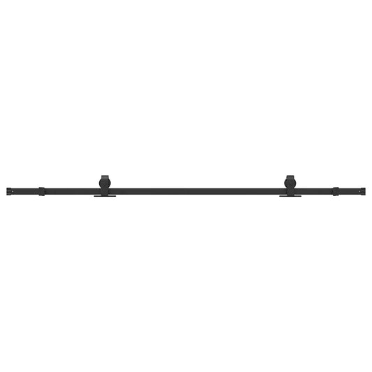Sliding Door Hardware Kit 213 cm Steel Black Sliding Door Hardware Kit 213 cm Steel Black