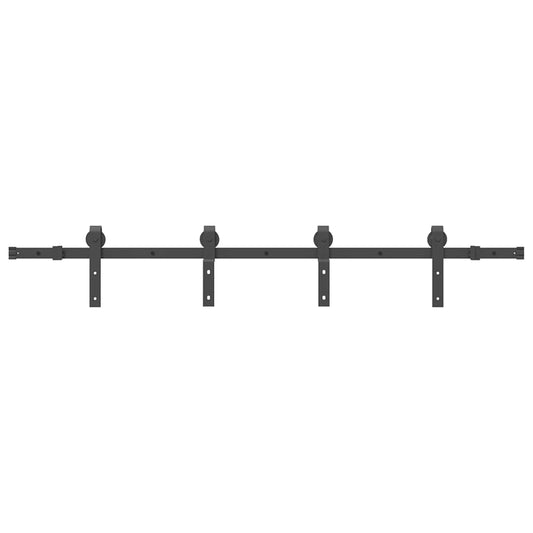 Sliding Door Hardware Kit 183 cm Steel Black Sliding Door Hardware Kit 183 cm Steel Black