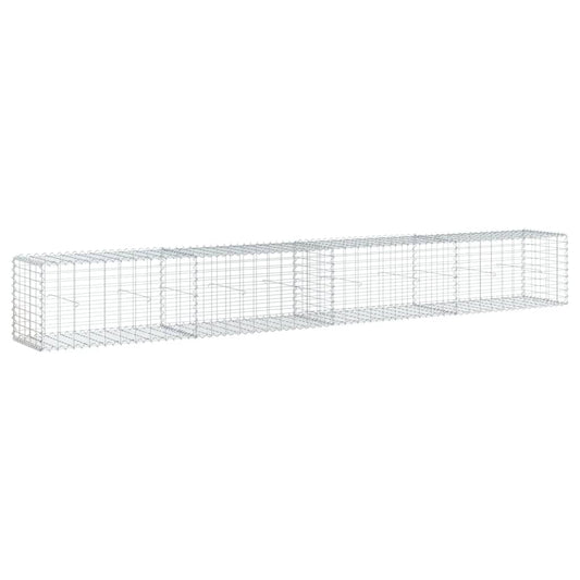 Gabion Basket with Cover 400x50x50 cm Galvanised Iron Gabion Basket with Cover 400x50x50 cm Galvanised Iron