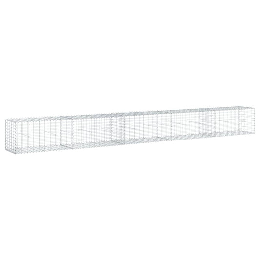 Gabion Basket with Cover 500x50x50 cm Galvanised Iron Gabion Basket with Cover 500x50x50 cm Galvanised Iron