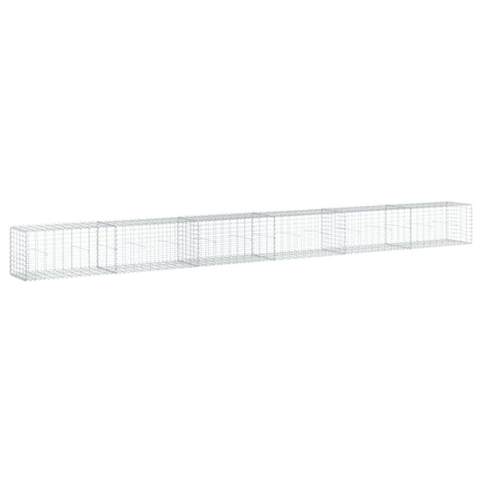 Gabion Basket with Cover 600x50x50 cm Galvanised Iron Gabion Basket with Cover 600x50x50 cm Galvanised Iron