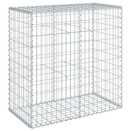 Gabion Basket with Cover 100x50x100 cm Galvanised Iron Gabion Basket with Cover 100x50x100 cm Galvanised Iron