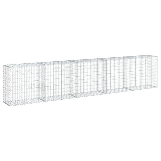 Gabion Basket with Cover 500x50x100 cm Galvanised Iron Gabion Basket with Cover 500x50x100 cm Galvanised Iron