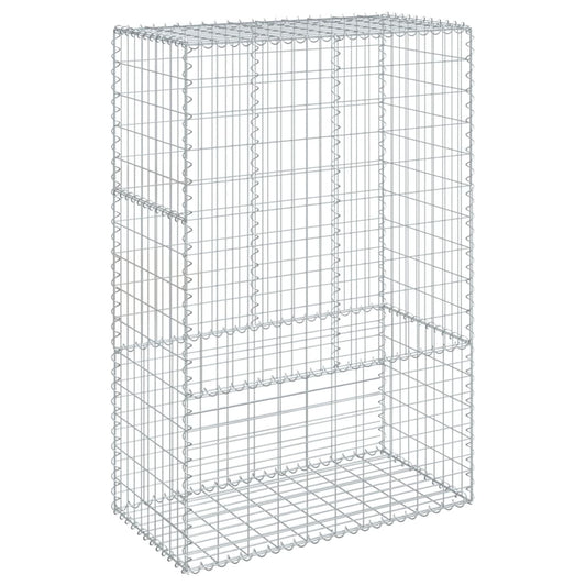 Gabion Basket with Cover 100x50x150 cm Galvanised Iron Gabion Basket with Cover 100x50x150 cm Galvanised Iron