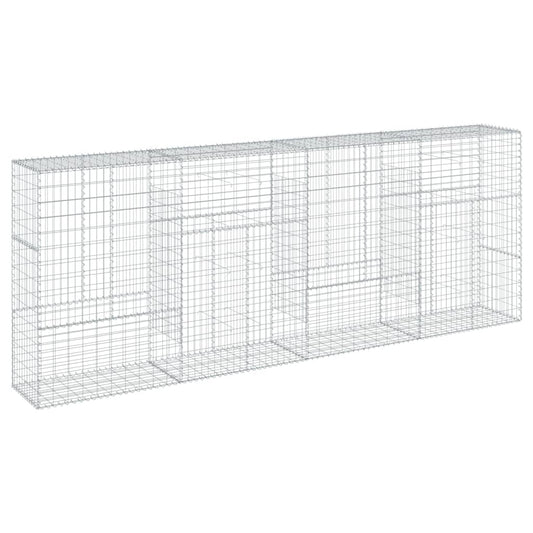 Gabion Basket with Cover 400x50x150 cm Galvanised Iron Gabion Basket with Cover 400x50x150 cm Galvanised Iron