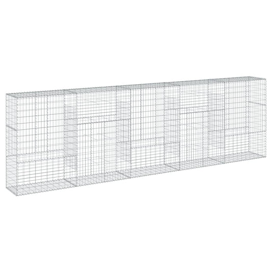 Gabion Basket with Cover 500x50x150 cm Galvanised Iron Gabion Basket with Cover 500x50x150 cm Galvanised Iron
