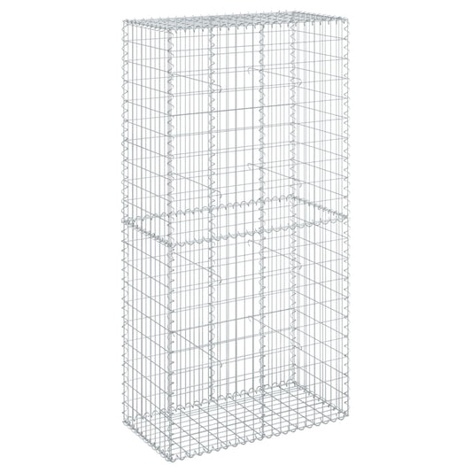 Gabion Basket with Cover 100x50x200 cm Galvanised Iron Gabion Basket with Cover 100x50x200 cm Galvanised Iron
