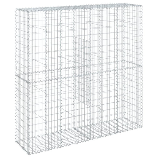 Gabion Basket with Cover 200x50x200 cm Galvanised Iron Gabion Basket with Cover 200x50x200 cm Galvanised Iron
