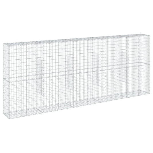 Gabion Basket with Cover 500x50x200 cm Galvanised Iron Gabion Basket with Cover 500x50x200 cm Galvanised Iron