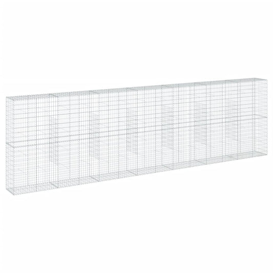 Gabion Basket with Cover 700x50x200 cm Galvanised Iron Gabion Basket with Cover 700x50x200 cm Galvanised Iron
