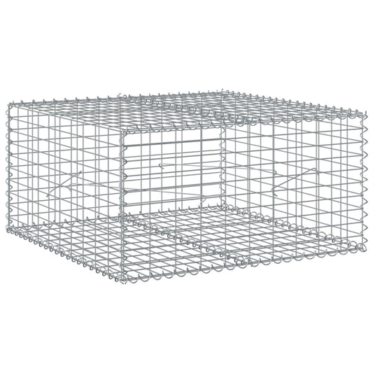 Gabion Basket with Cover 100x100x50 cm Galvanised Iron Gabion Basket with Cover 100x100x50 cm Galvanised Iron