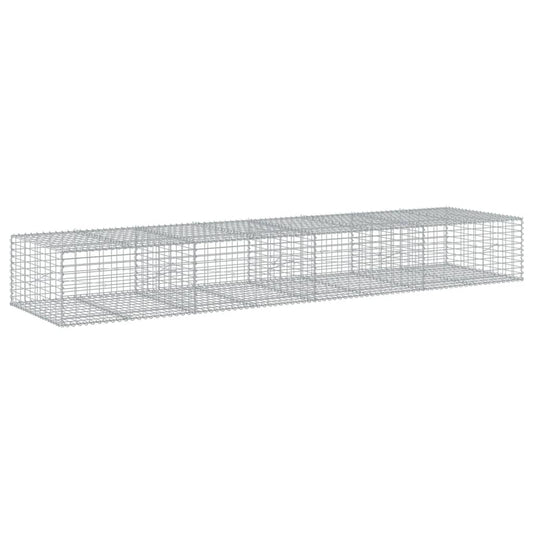 Gabion Basket with Cover 400x100x50 cm Galvanised Iron Gabion Basket with Cover 400x100x50 cm Galvanised Iron