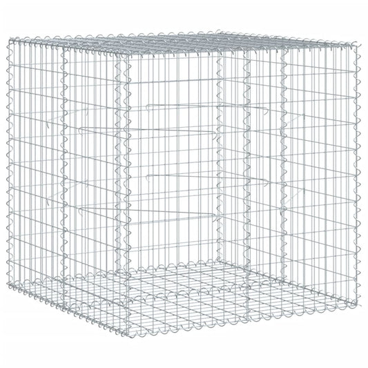 Gabion Basket with Cover 100x100x100 cm Galvanised Iron Gabion Basket with Cover 100x100x100 cm Galvanised Iron