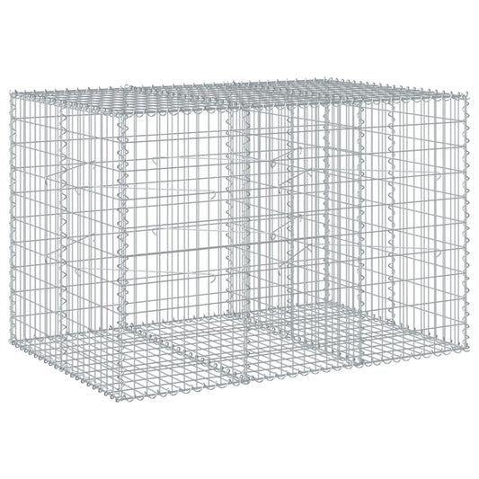 Gabion Basket with Cover 150x100x100 cm Galvanised Iron Gabion Basket with Cover 150x100x100 cm Galvanised Iron